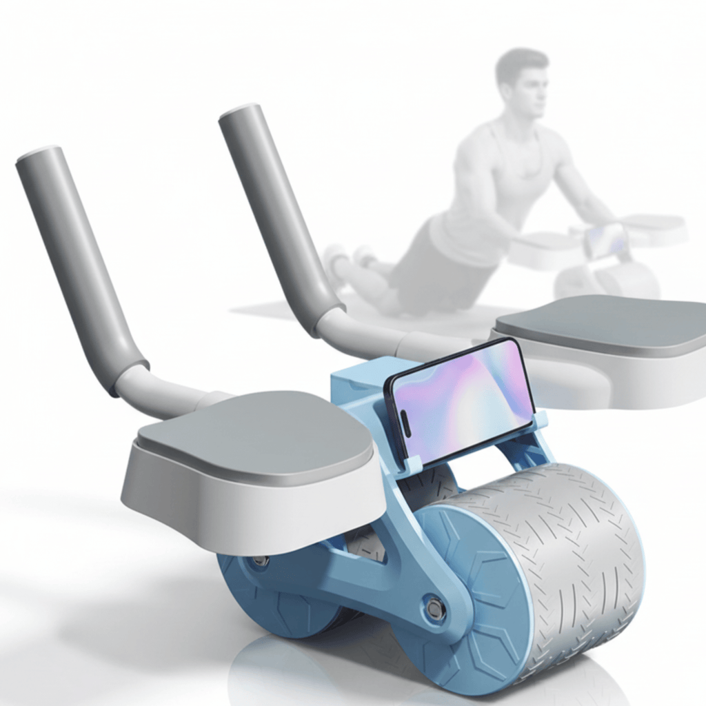 Rodillo Abdominal Con Rueda De Rebote Automática Y Cronometro