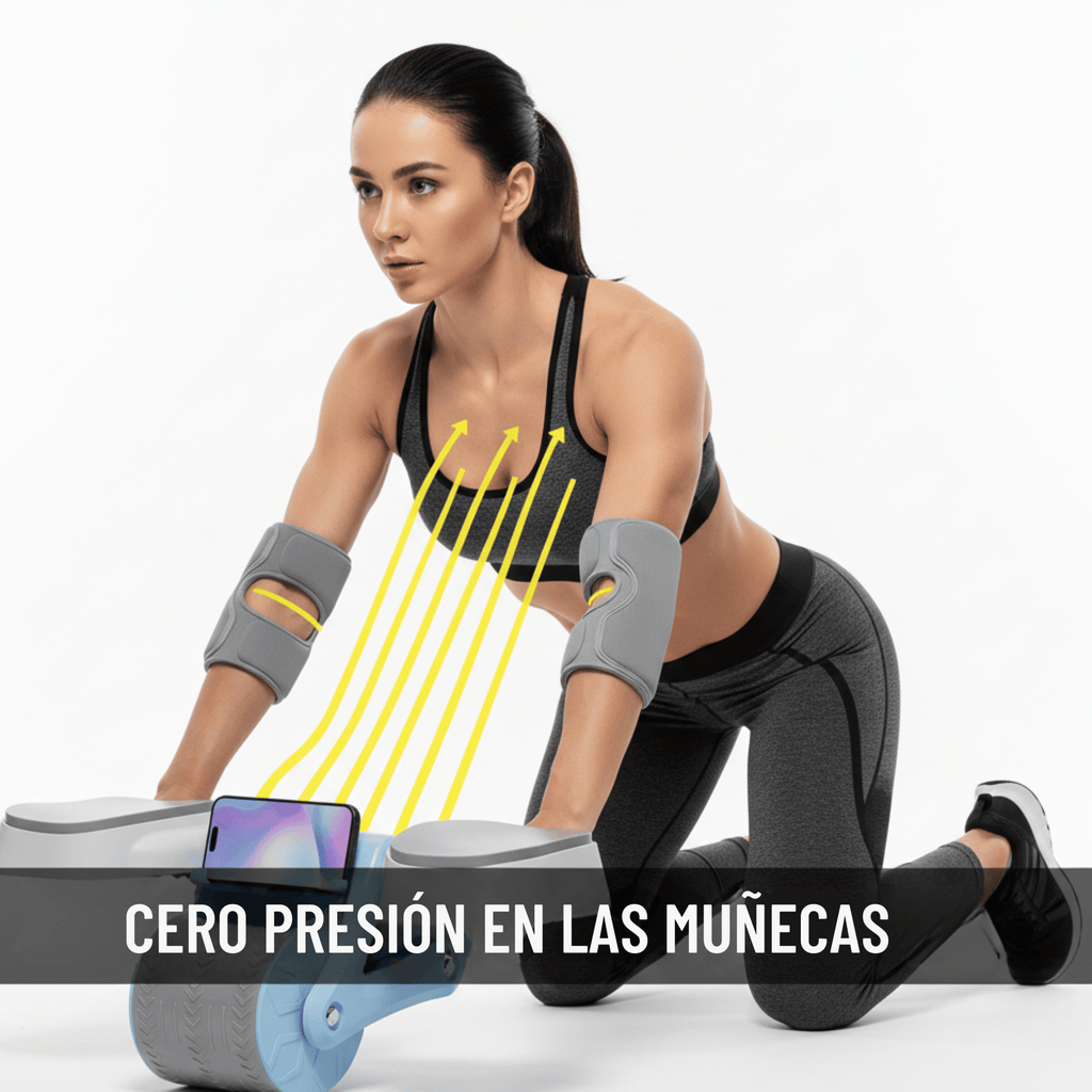 Rodillo Abdominal Con Rueda De Rebote Automática Y Cronometro