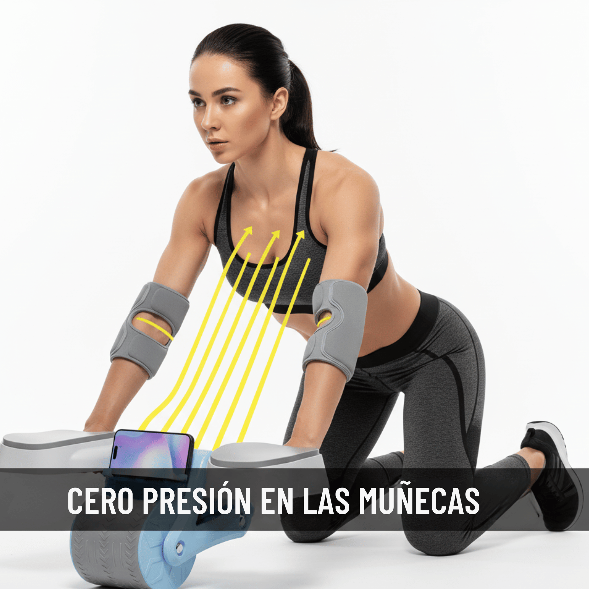 Rodillo Abdominal Con Rueda De Rebote Automática Y Cronometro