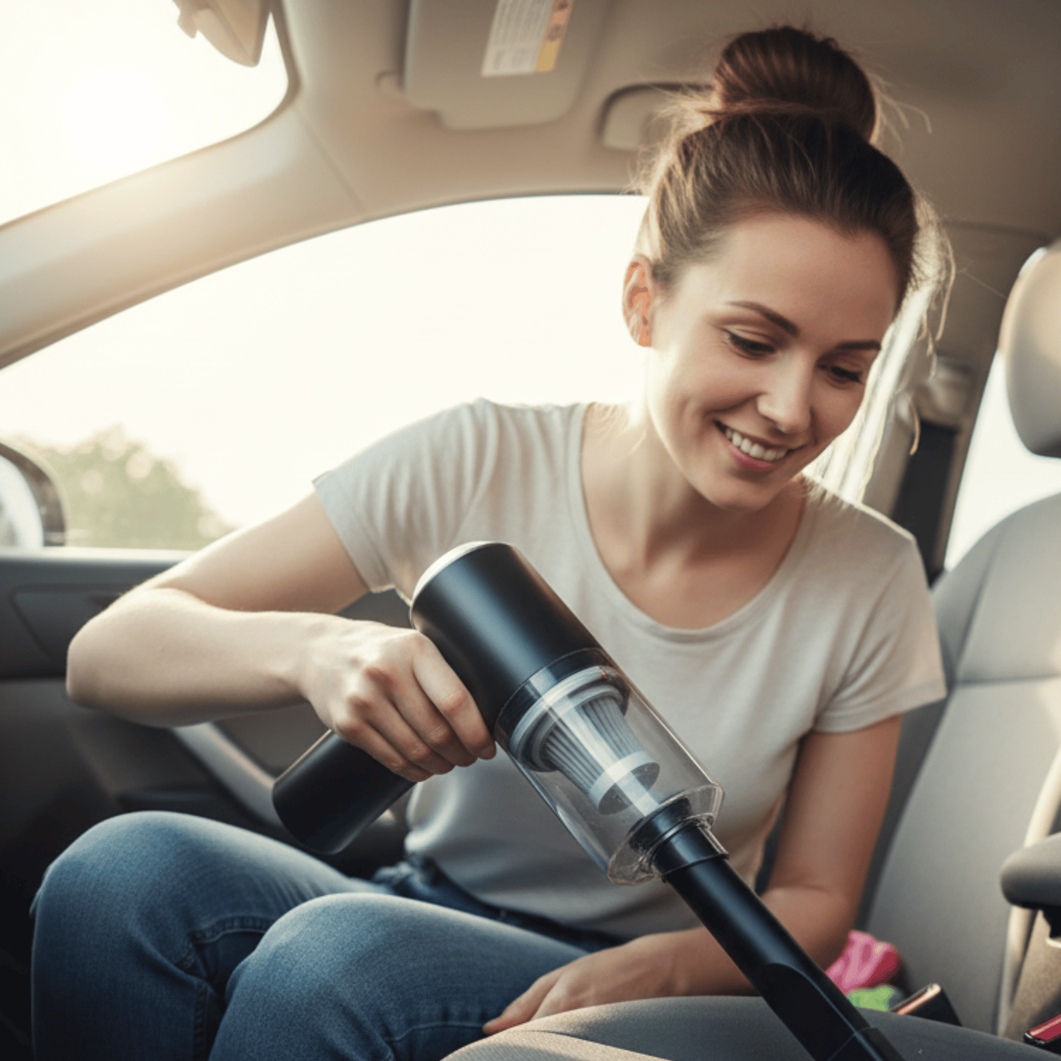 Aspirador De Coche Mini Potente, Portátil Y Manual, Con Usb