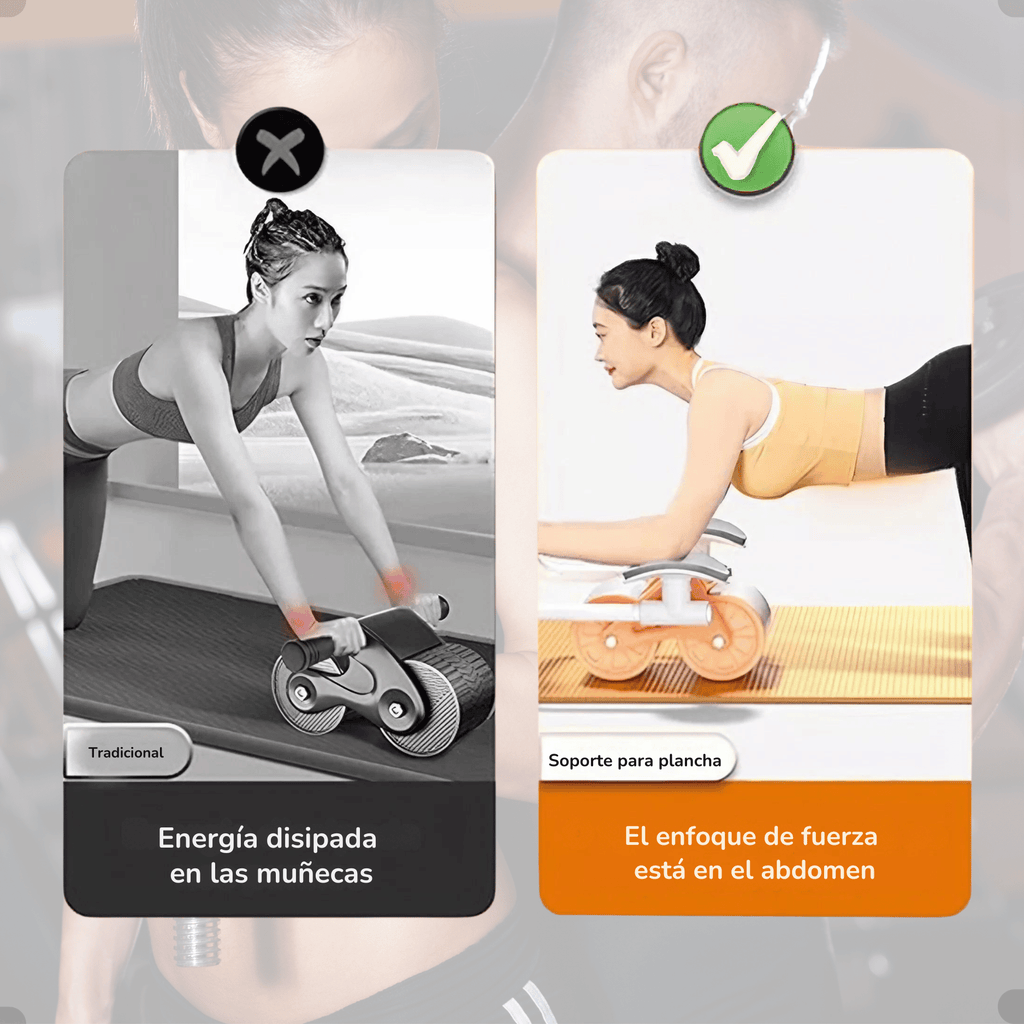 Rodillo Abdominal Con Rueda De Rebote Automática Y Cronometro